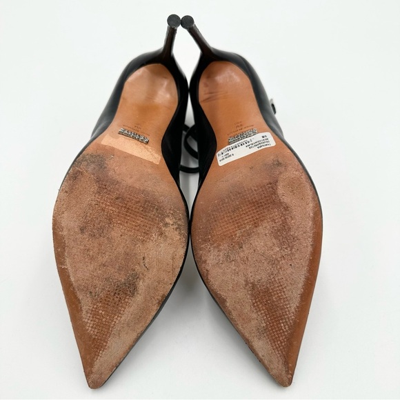 SCHUTZ Women's Thaynara Leather Ankle Strap Pointed Toe Pumps - Picture 9 of 10